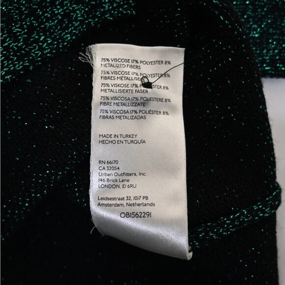 Free People Womens S Emmaline Metallic Cardigan Alpine Green Combo NEW - Picture 11 of 11
